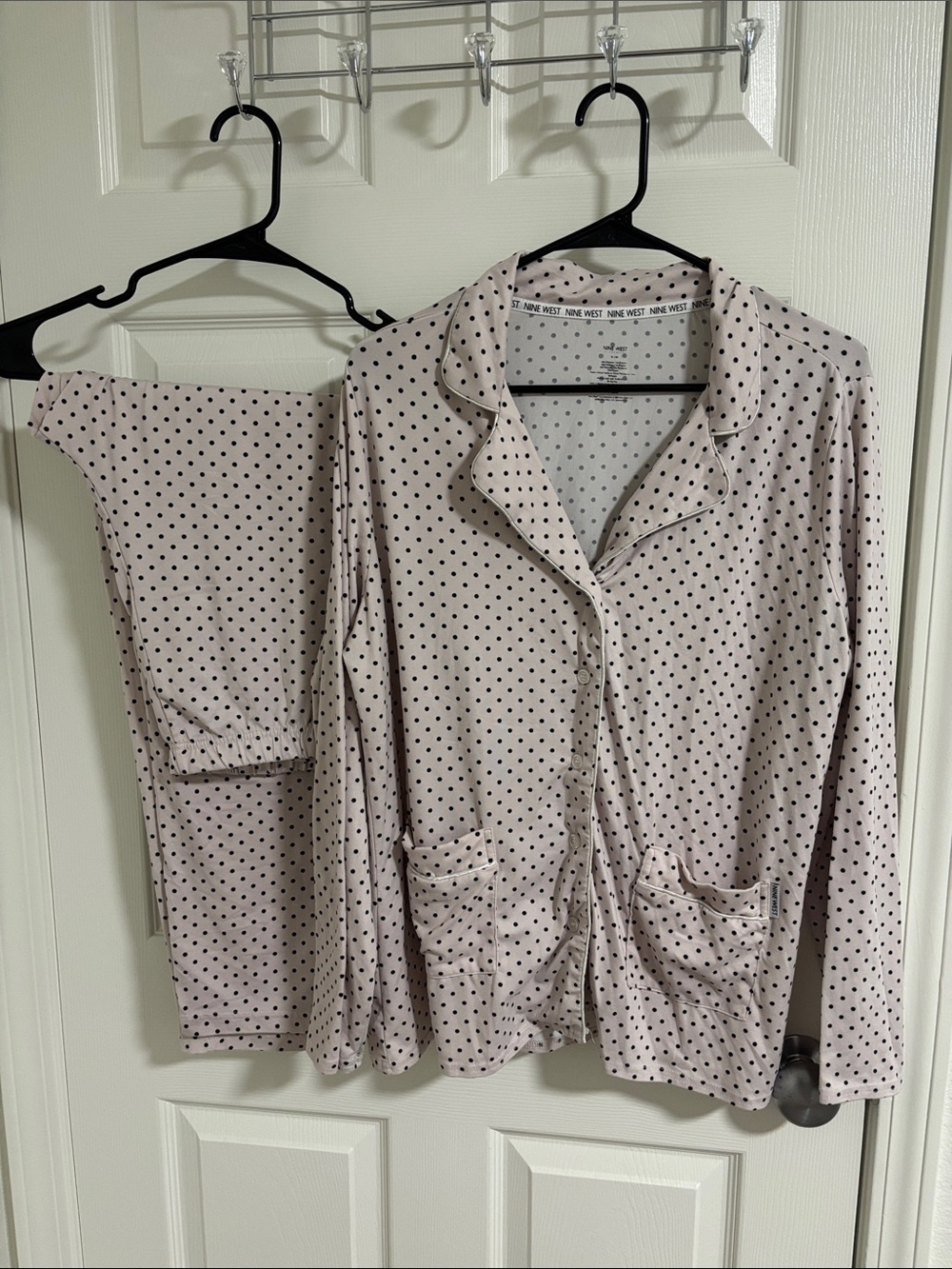 Nine West Light Pink Polka Dot PJ Set